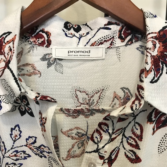 Promod print button down shirt. - Picture 2 of 3
